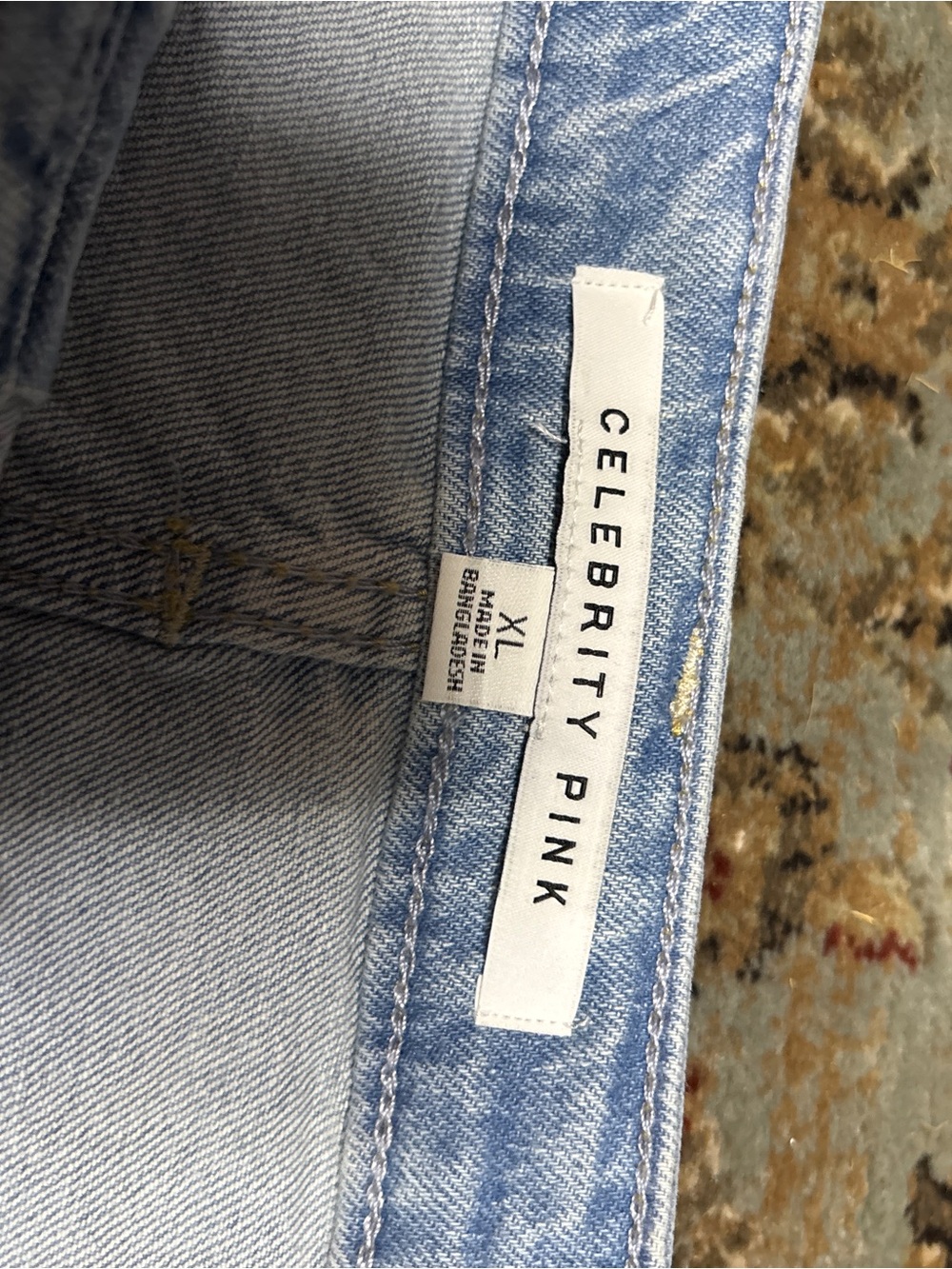 NWT Celebrity Pink Light Wash Denim Skort Shorts - Picture 5 of 7